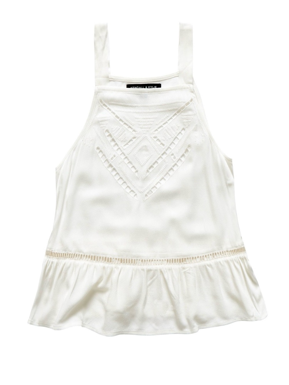 Kendall and Kylie pucsun collection white babydoll tank